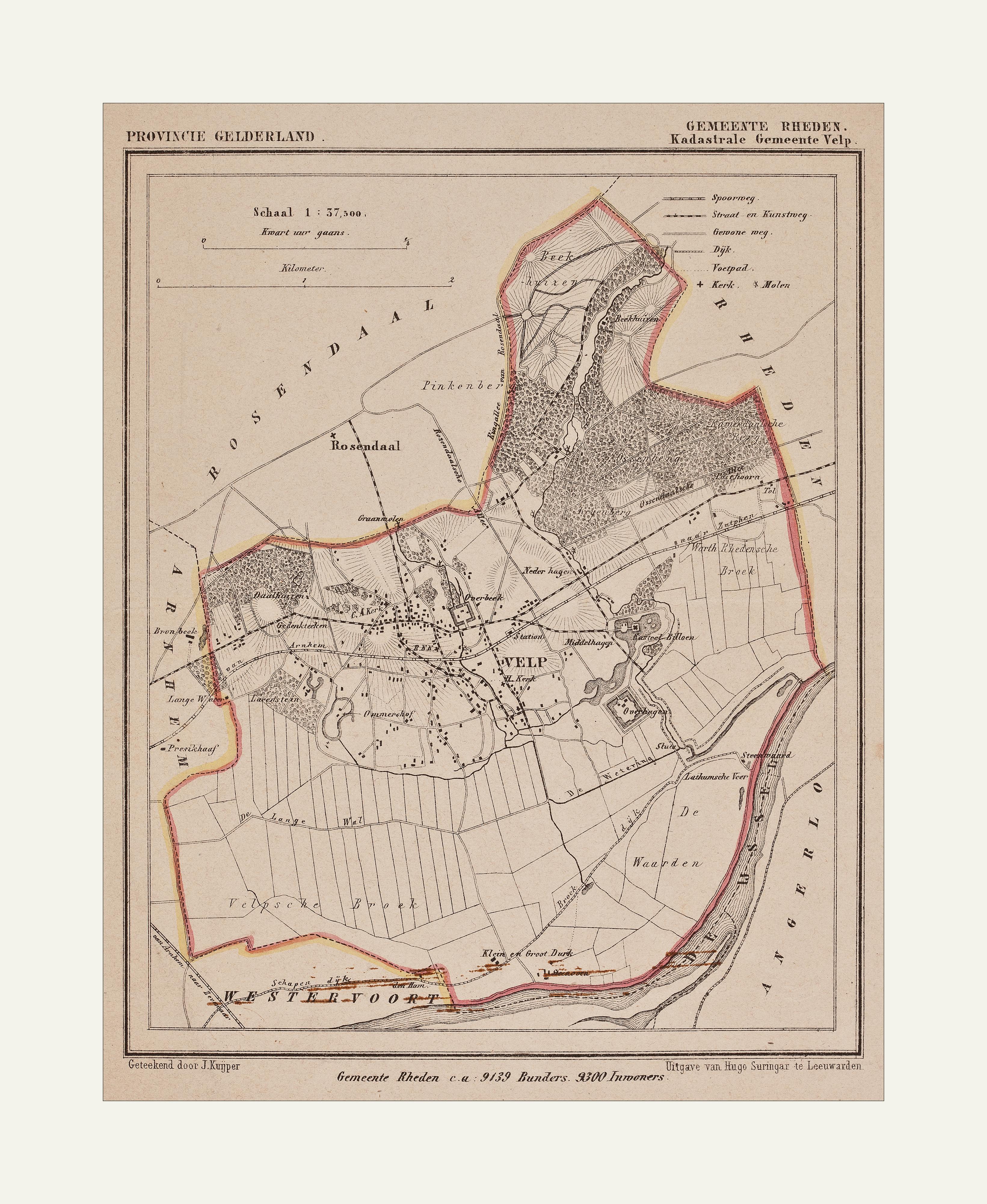 Historische Kaart Omgeving Velp Frisius historische-kaart-omgeving-velp-frisius