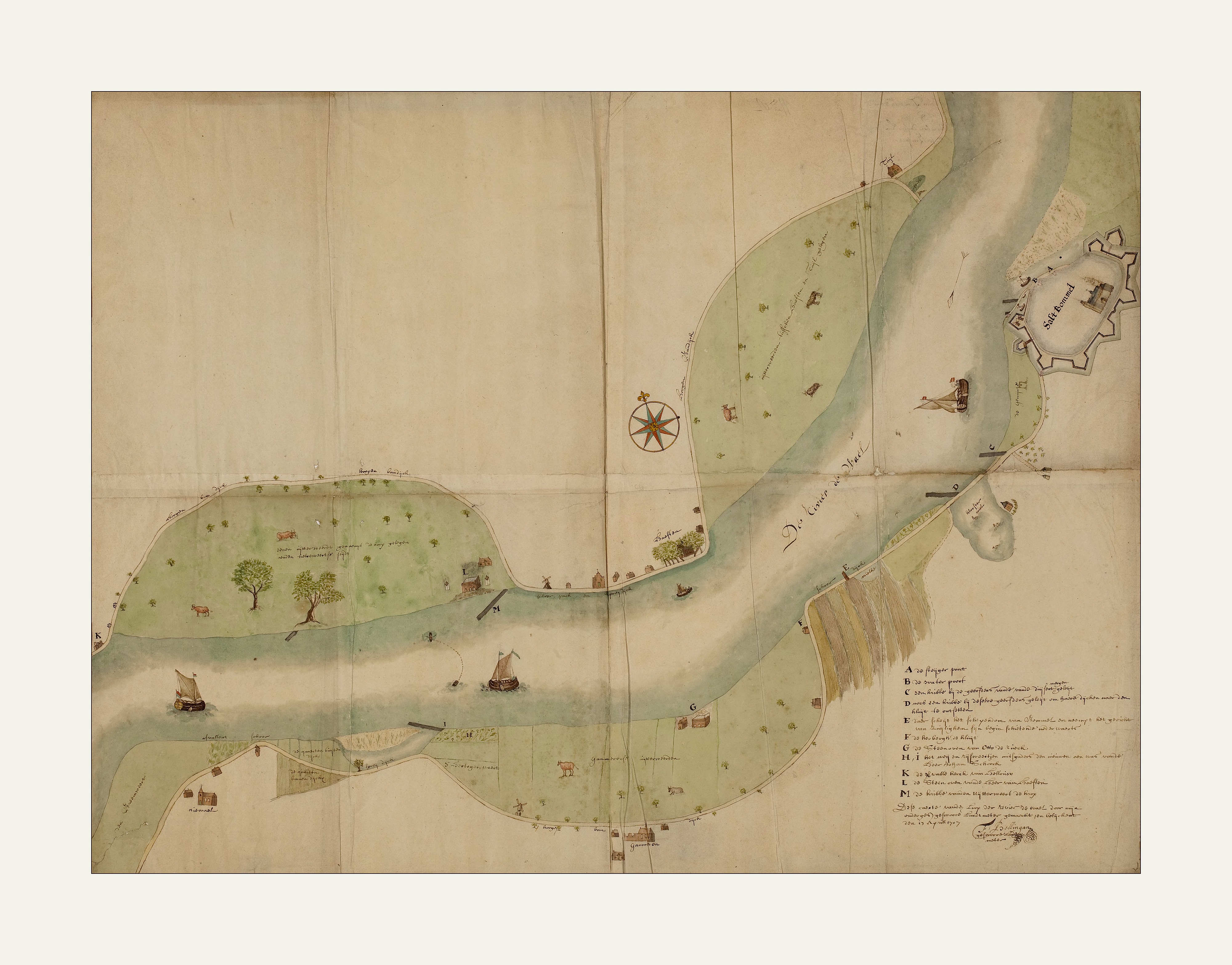 Historische Kaart Van De Waal Bij Zaltbommel Frisius Historische Kaart Van De Waal Bij Zaltbommel Frisius