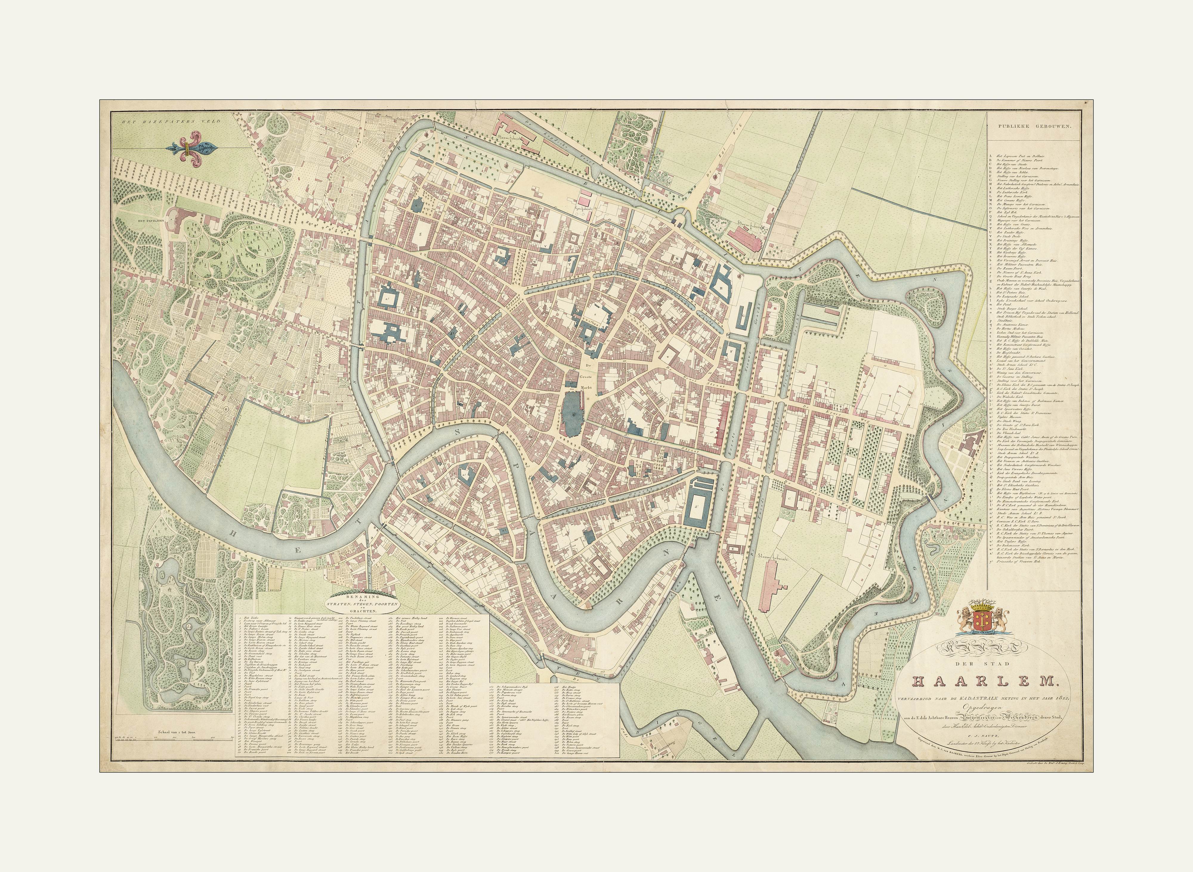 Historische kaart van Haarlem | Frisius