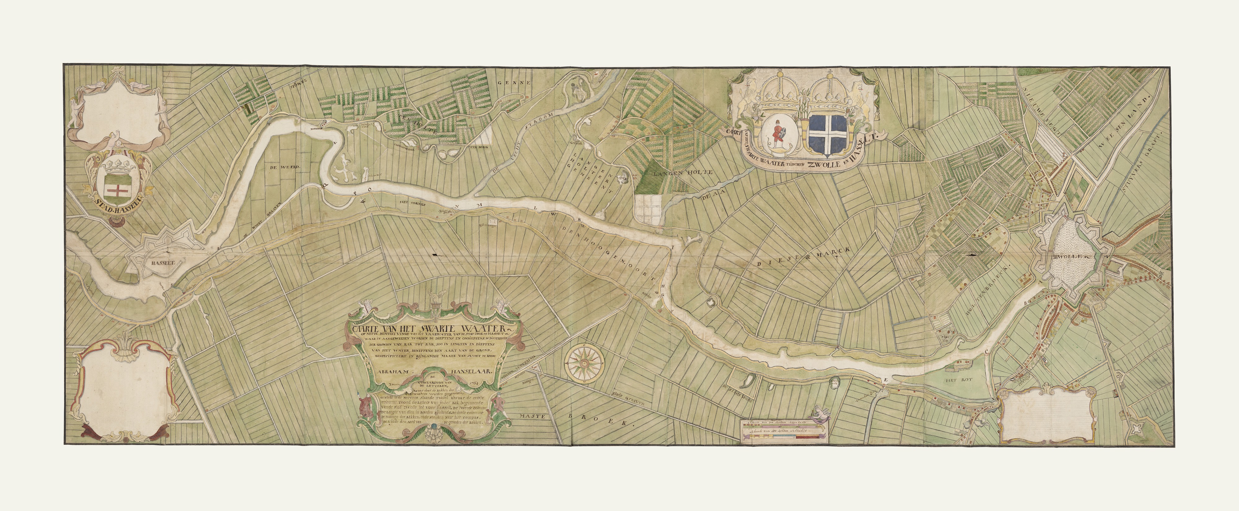Historische kaart omgeving Zwolle - Hasselt | Frisius