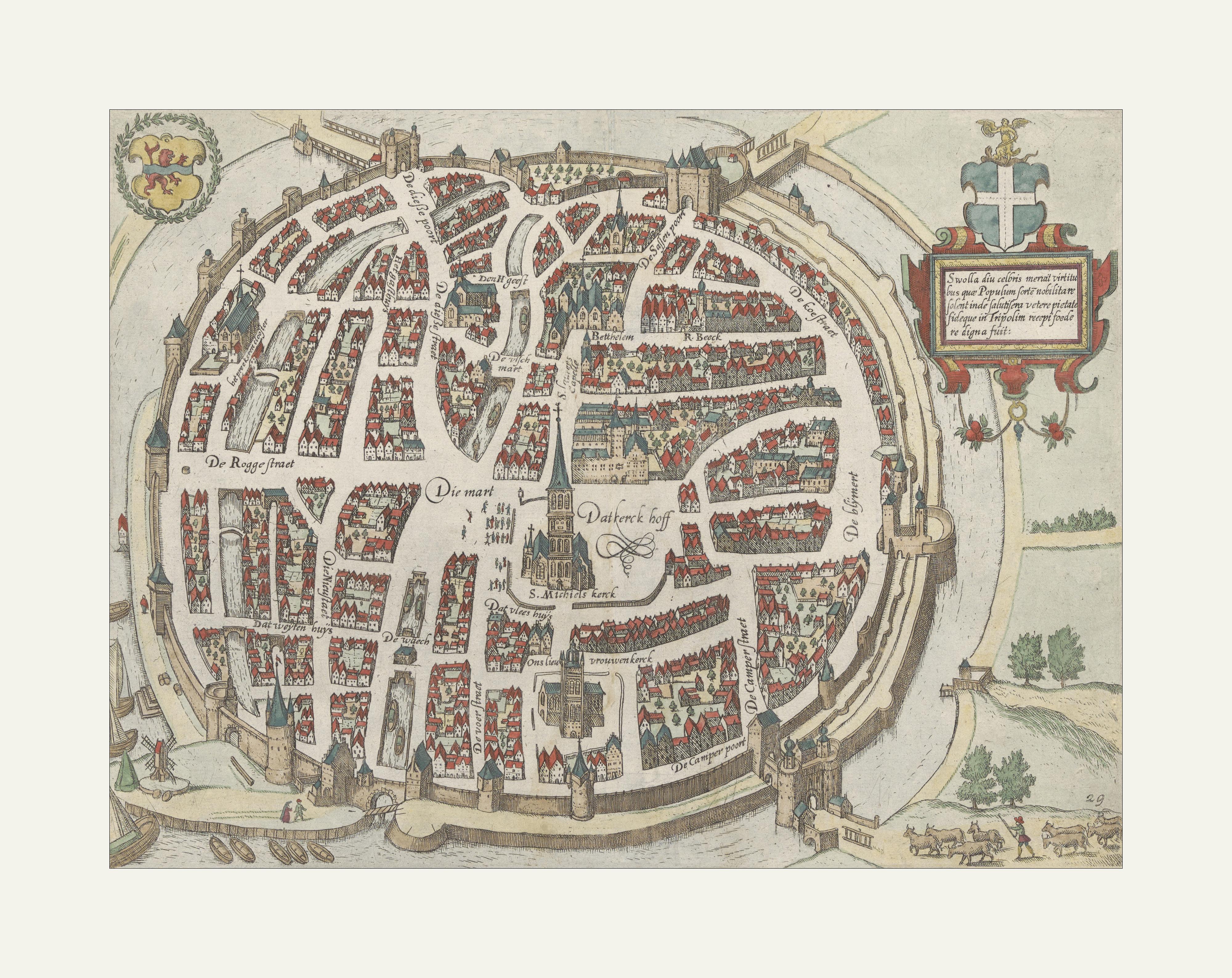 Historische kaart van Zwolle | Frisius